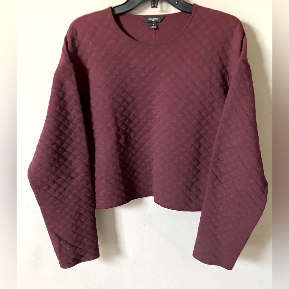 BANANA REPUBLIC FACTORY Burgundy Quilted Sweatshirt NWT